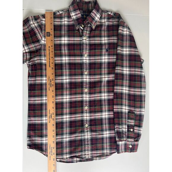 Ralph Lauren Men's Long Sleeve Button Down Shirt Blue Red Green Plaid Size S - Picture 9 of 10